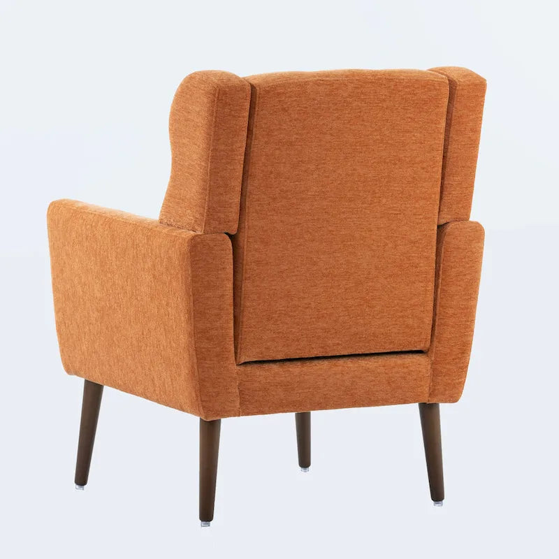 Cozy Mid-Century Reading Chair Upholstered in Chenille Fabric 16