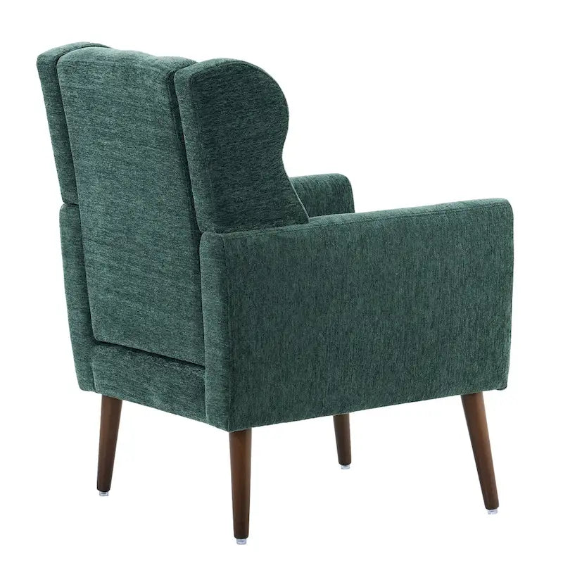 Cozy Mid-Century Reading Chair Upholstered in Chenille Fabric 21