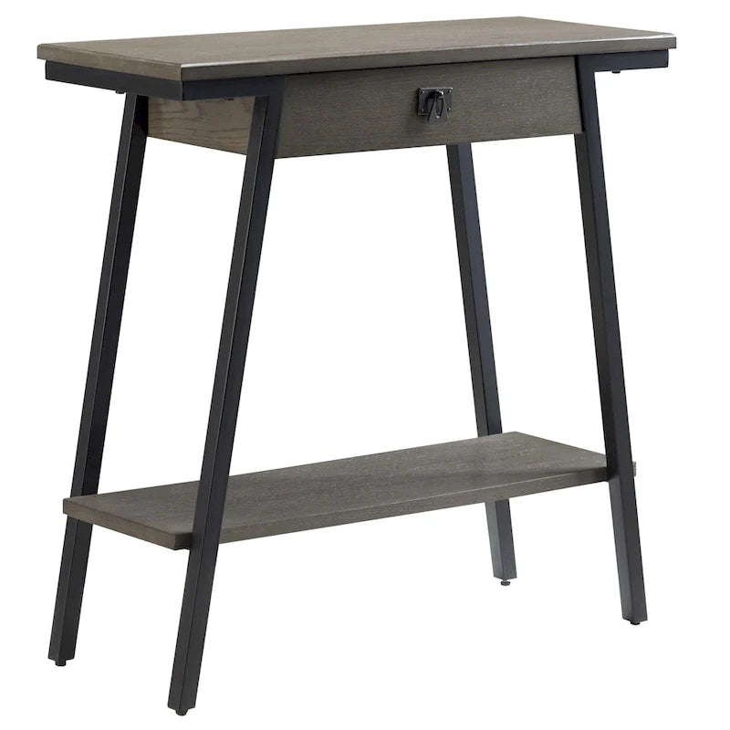 Leick Home Empiria Wooden Console Table with Drawer and Metal Frame 3