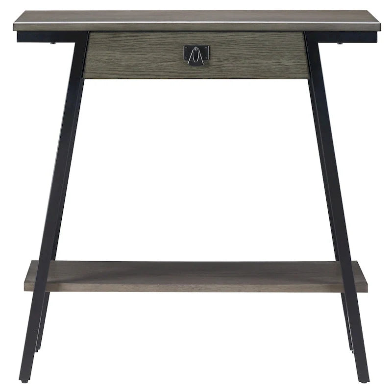 Leick Home Empiria Wooden Console Table with Drawer and Metal Frame 5