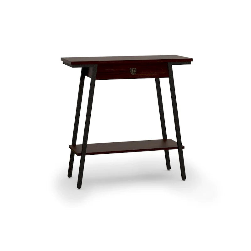 Leick Home Empiria Wooden Console Table with Drawer and Metal Frame 7