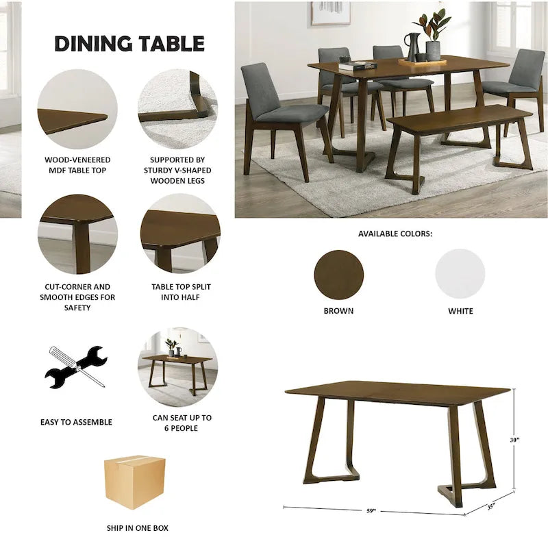 CraftPorch Retro-Inspired Mid-Century Dining Table 11
