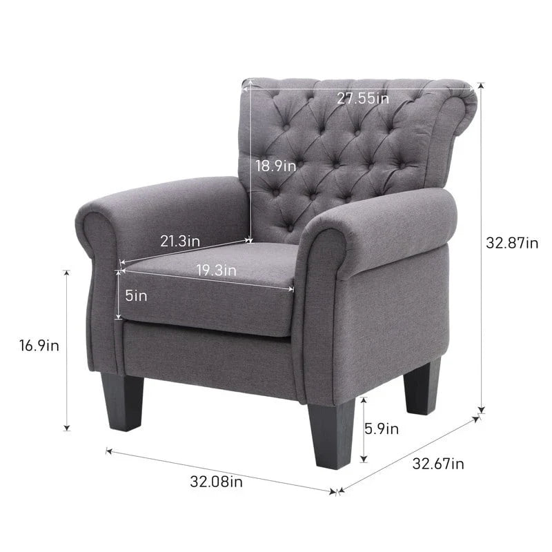 Pellebant Contemporary Club Armchair - Stylish Accent Chair for Living Room 16
