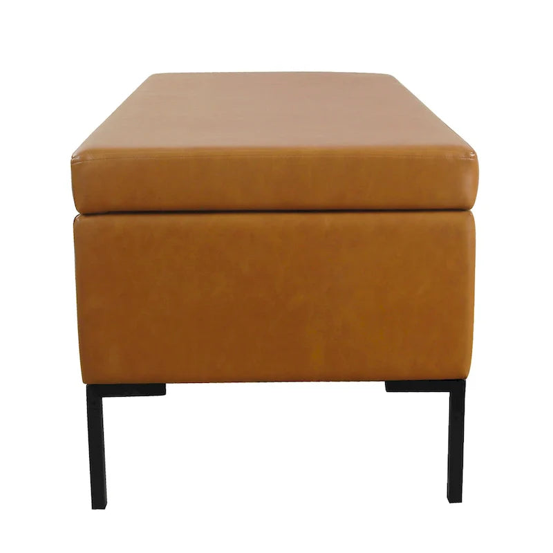 HomePop Metal-Leg Storage Bench 3