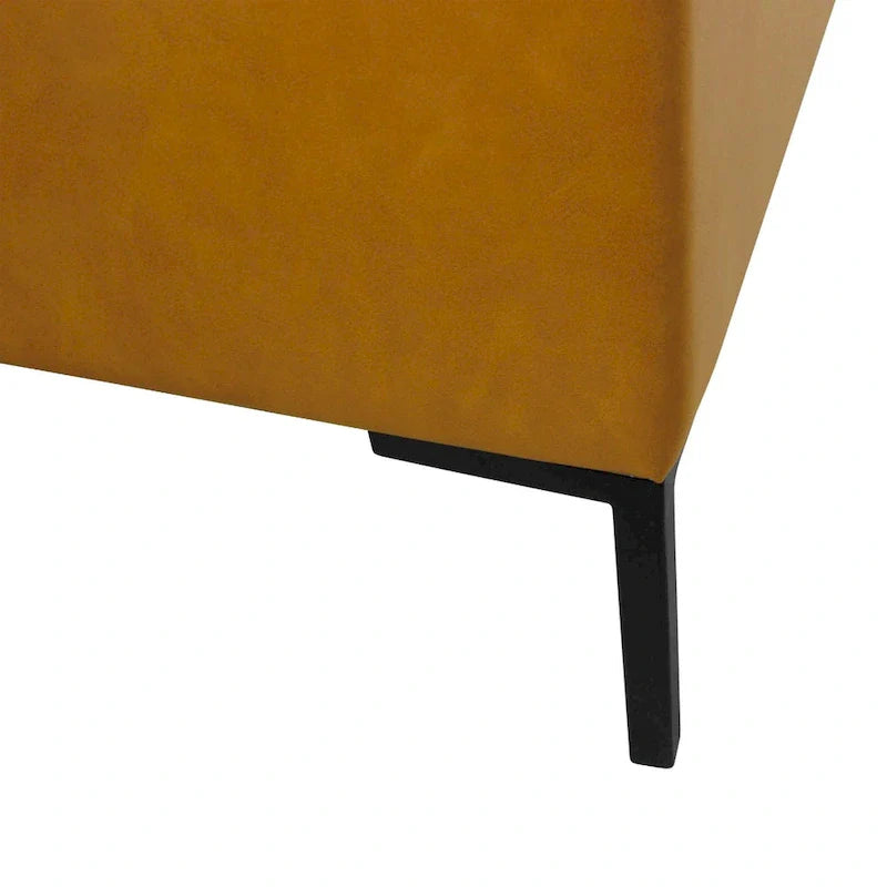 HomePop Metal-Leg Storage Bench 6