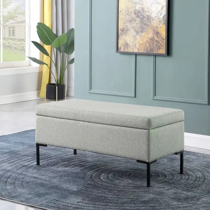 HomePop Metal-Leg Storage Bench 10
