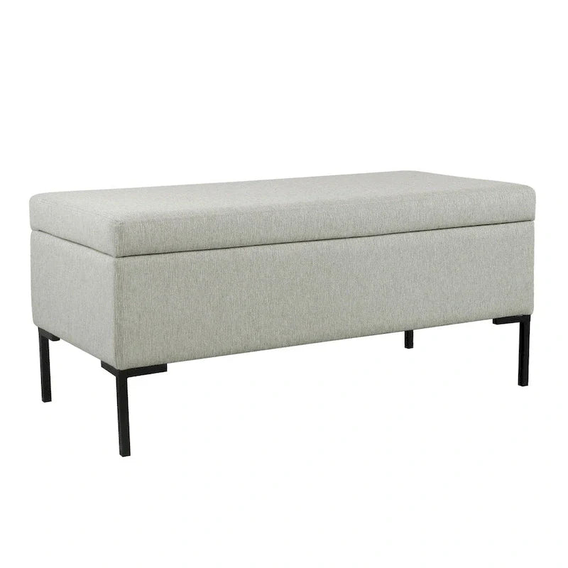 HomePop Metal-Leg Storage Bench 13