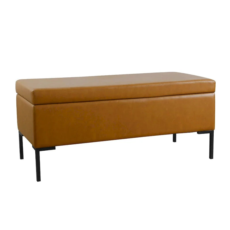 HomePop Metal-Leg Storage Bench 22