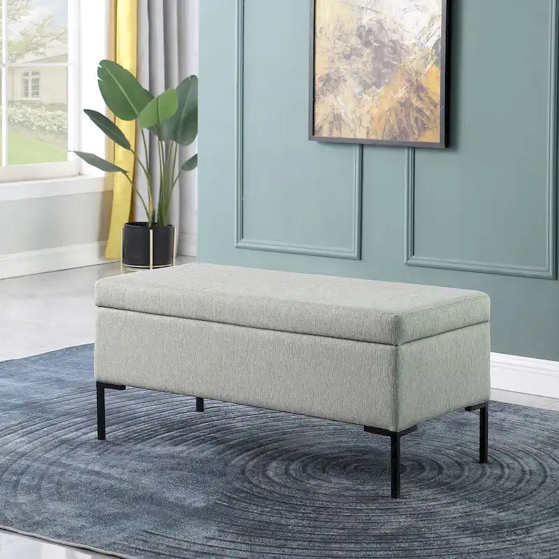 HomePop Metal-Leg Storage Bench 27