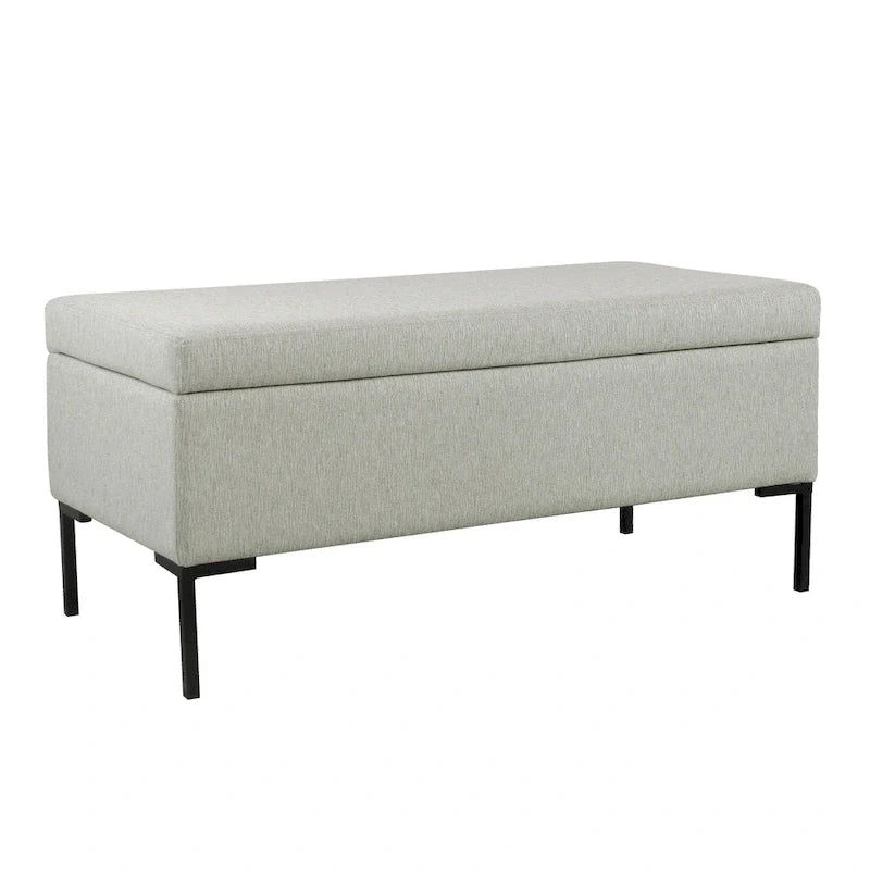 HomePop Metal-Leg Storage Bench 30