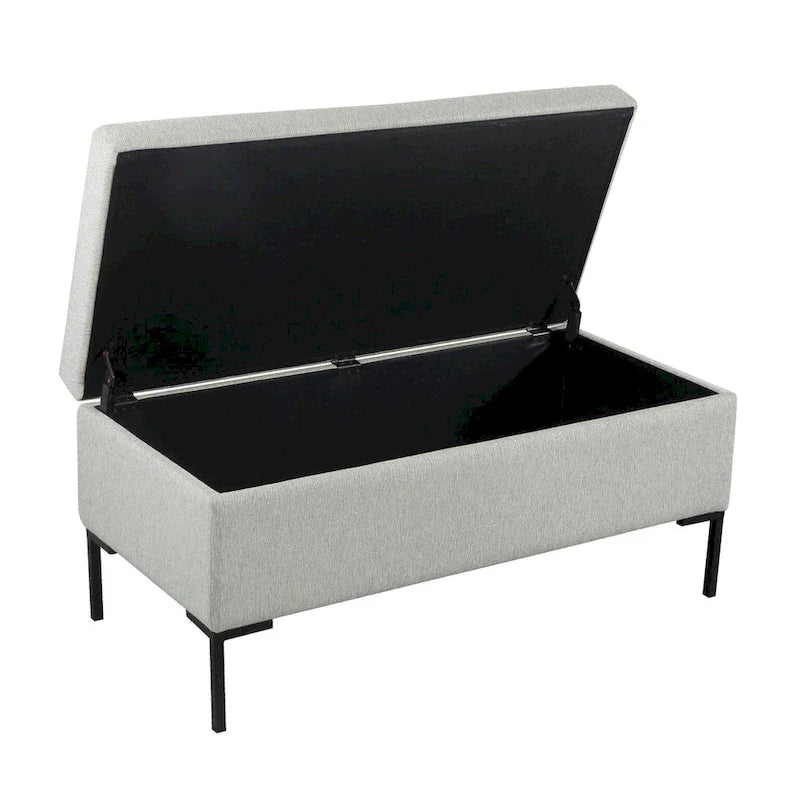 HomePop Metal-Leg Storage Bench 31
