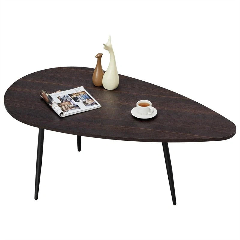 Unique Oval Coffee Table for Small Spaces - Dimensions: 22.2D x 42.5W x 17.1H 21