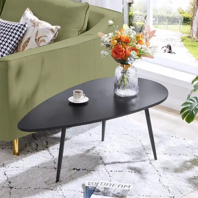 Unique Oval Coffee Table for Small Spaces - Dimensions: 22.2D x 42.5W x 17.1H 22
