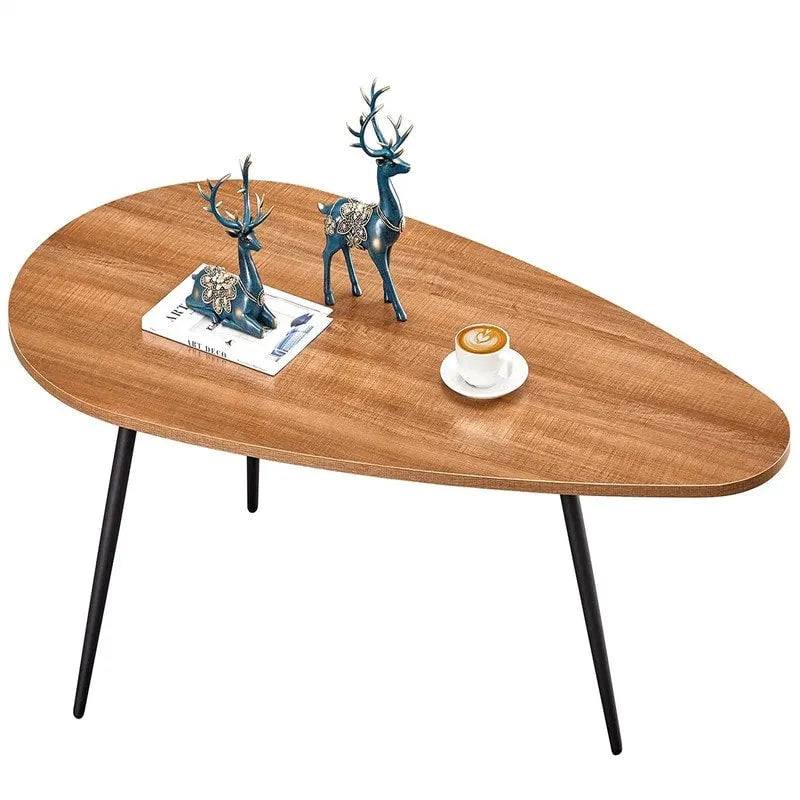 Unique Oval Coffee Table for Small Spaces - Dimensions: 22.2D x 42.5W x 17.1H 23