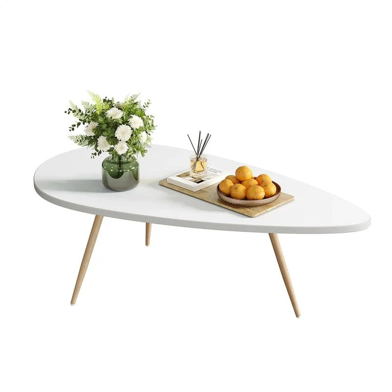 Unique Oval Coffee Table for Small Spaces - Dimensions: 22.2D x 42.5W x 17.1H 9