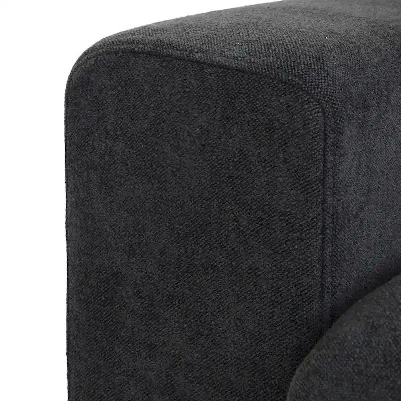 Sectional Couch with L-Shaped Design and Linen Upholstery, Featuring Multiple Cushions 28