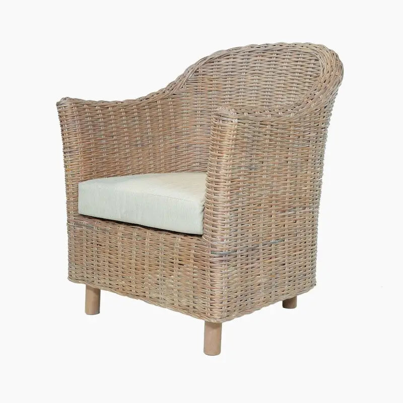 Furniture of America Lali Rustic Kubu Rattan Wicker Lounge Chair 4