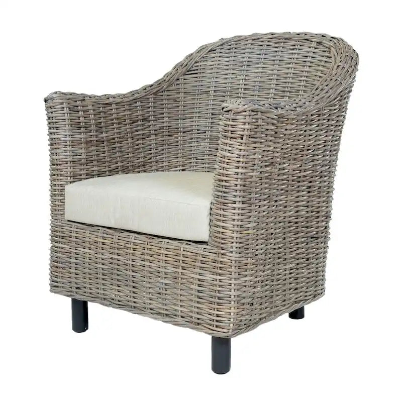 Furniture of America Lali Rustic Kubu Rattan Wicker Lounge Chair 8