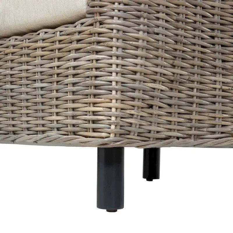 Furniture of America Lali Rustic Kubu Rattan Wicker Lounge Chair 11