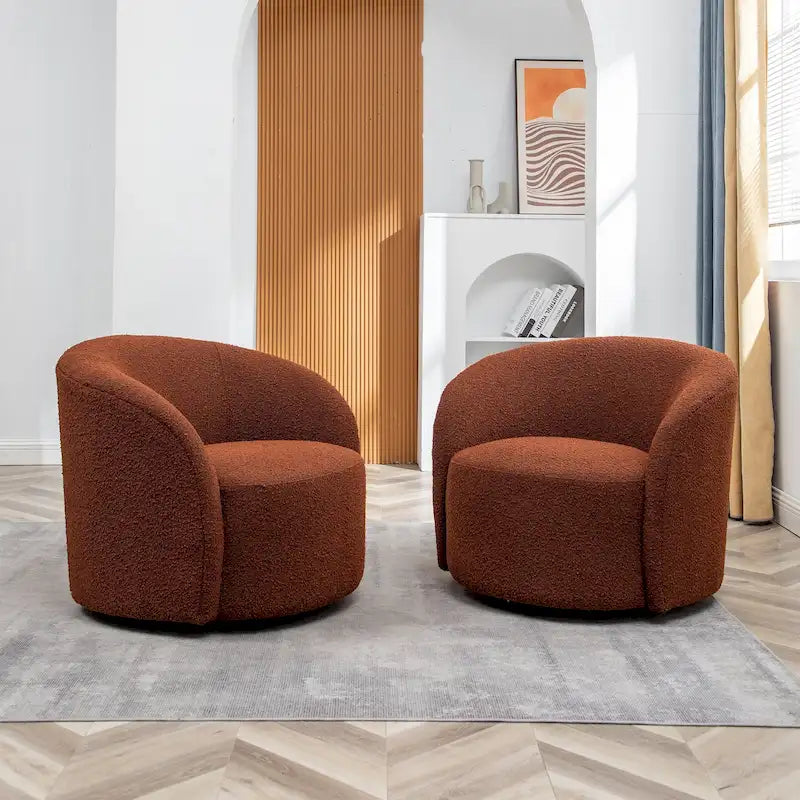 Swivel Barrel Accent Chair for Living Room and Bedroom 36