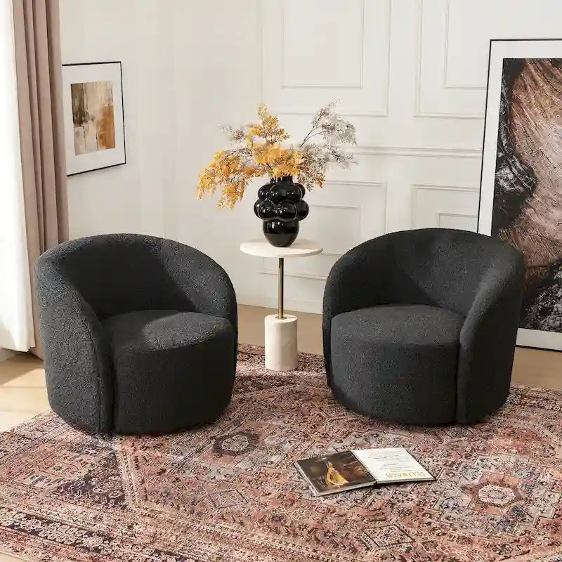 Swivel Barrel Accent Chair for Living Room and Bedroom 39