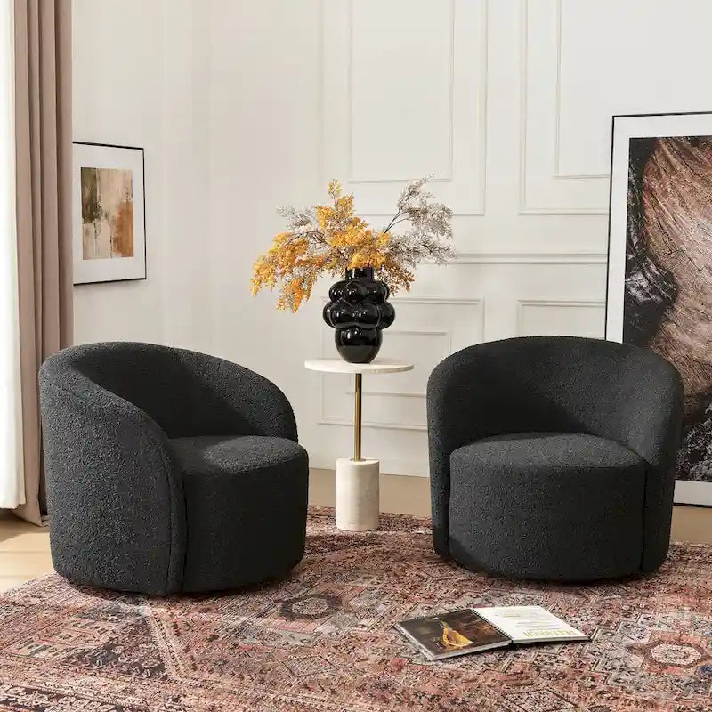 Swivel Barrel Accent Chair for Living Room and Bedroom