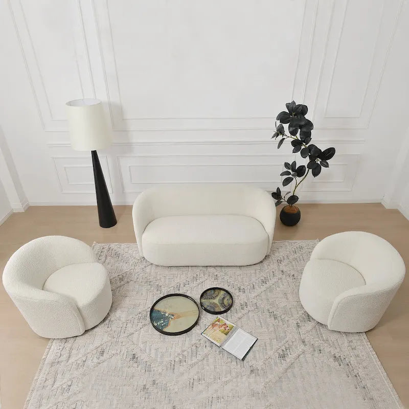 Swivel Barrel Accent Chair for Living Room and Bedroom 6