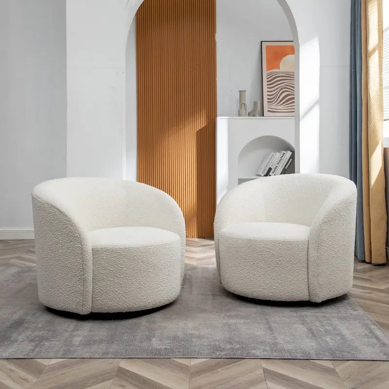 Swivel Barrel Accent Chair for Living Room and Bedroom 7