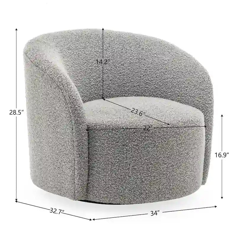 Swivel Barrel Accent Chair for Living Room and Bedroom 31