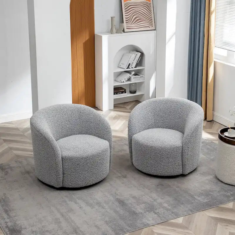Swivel Barrel Accent Chair for Living Room and Bedroom 35