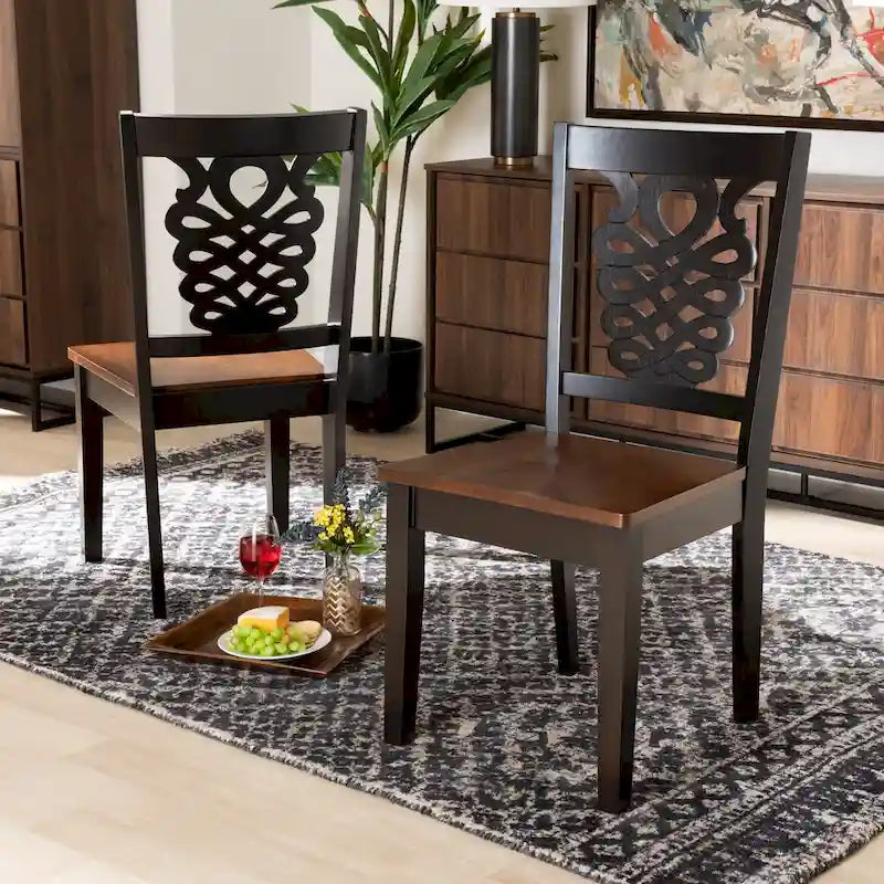 Gervais Modern Transitional 2-Piece Dining Chair Set 1