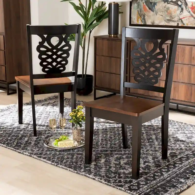 Gervais Modern Transitional 2-Piece Dining Chair Set 8