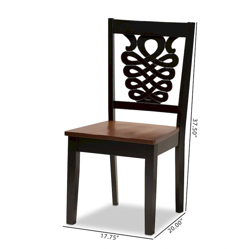 Gervais Modern Transitional 2-Piece Dining Chair Set 10