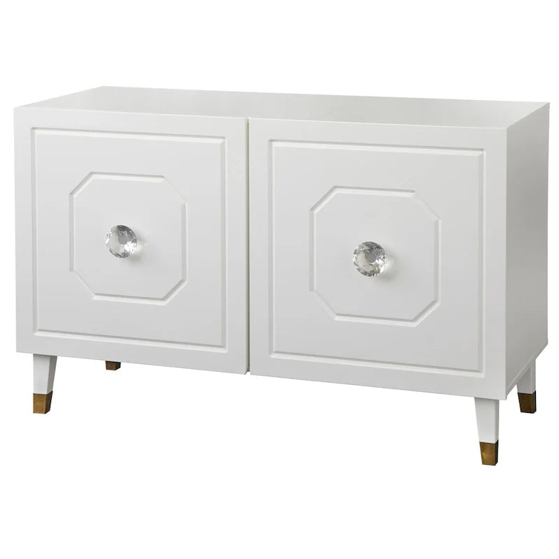 angelo:HOME Jaslene Glossy Glam Media Buffet Cabinet 15