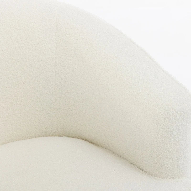 SEYNAR Contemporary Boucle Upholstered 360° Swivel Accent Chairs - Set of 2 7