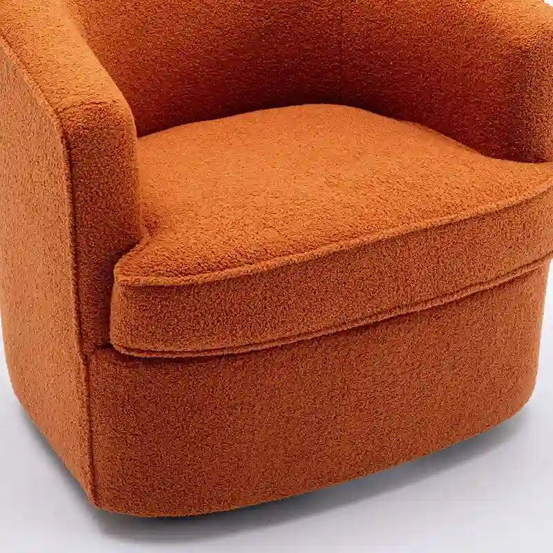 SEYNAR Contemporary Boucle Upholstered 360° Swivel Accent Chairs - Set of 2 31