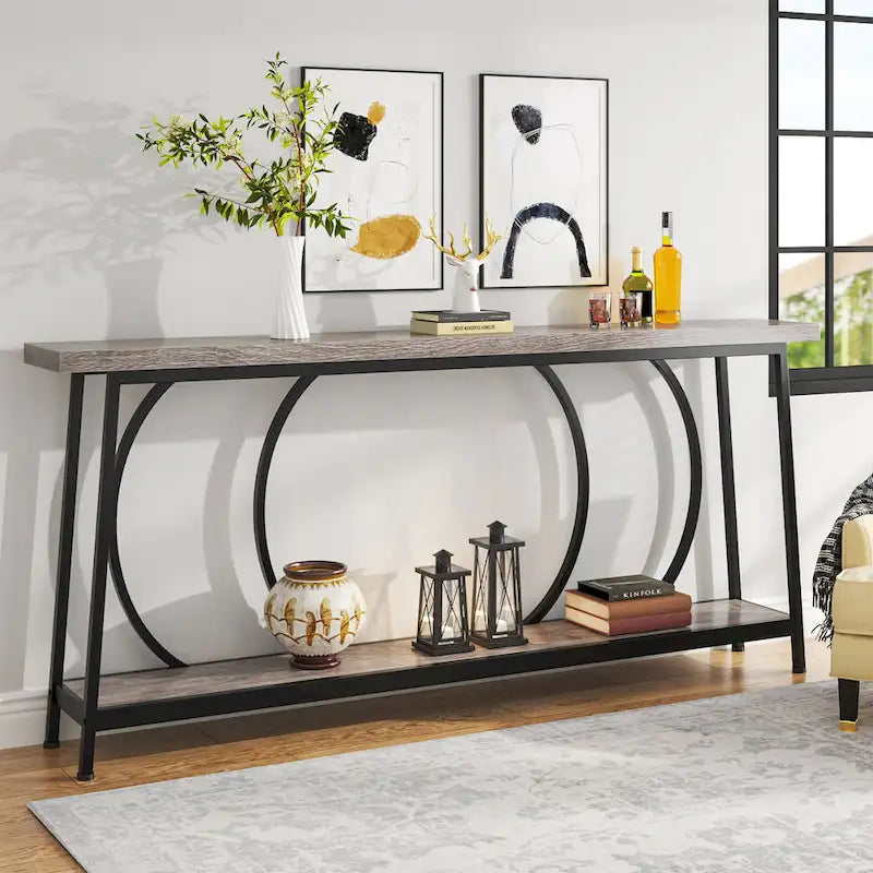 70.9-Inch Extra Long Narrow Console Table with Storage for Sofa or Couch 3