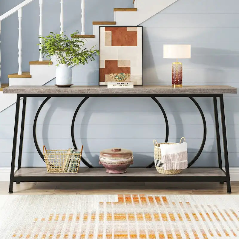 70.9-Inch Extra Long Narrow Console Table with Storage for Sofa or Couch 4