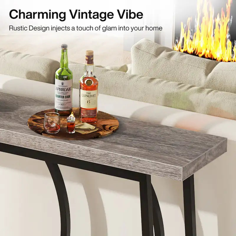 70.9-Inch Extra Long Narrow Console Table with Storage for Sofa or Couch 6