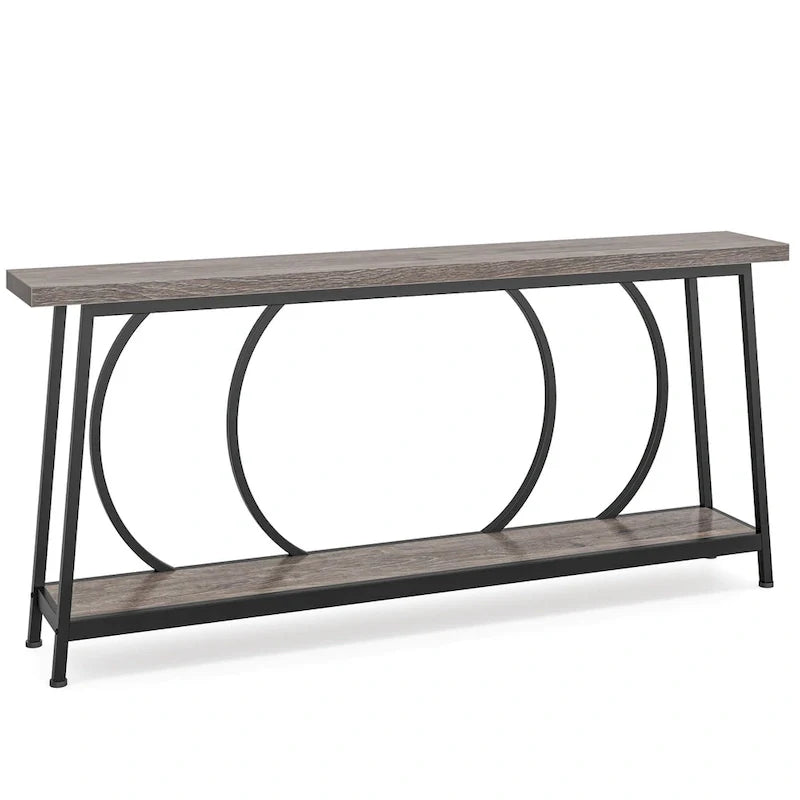 70.9-Inch Extra Long Narrow Console Table with Storage for Sofa or Couch 8