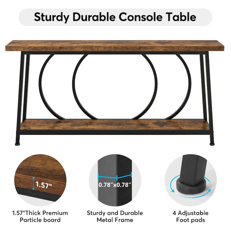 70.9-Inch Extra Long Narrow Console Table with Storage for Sofa or Couch 14
