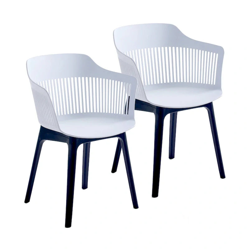 Porthos Home Palmer Set of 2 Dining Chairs with Plastic Shell and Legs 22