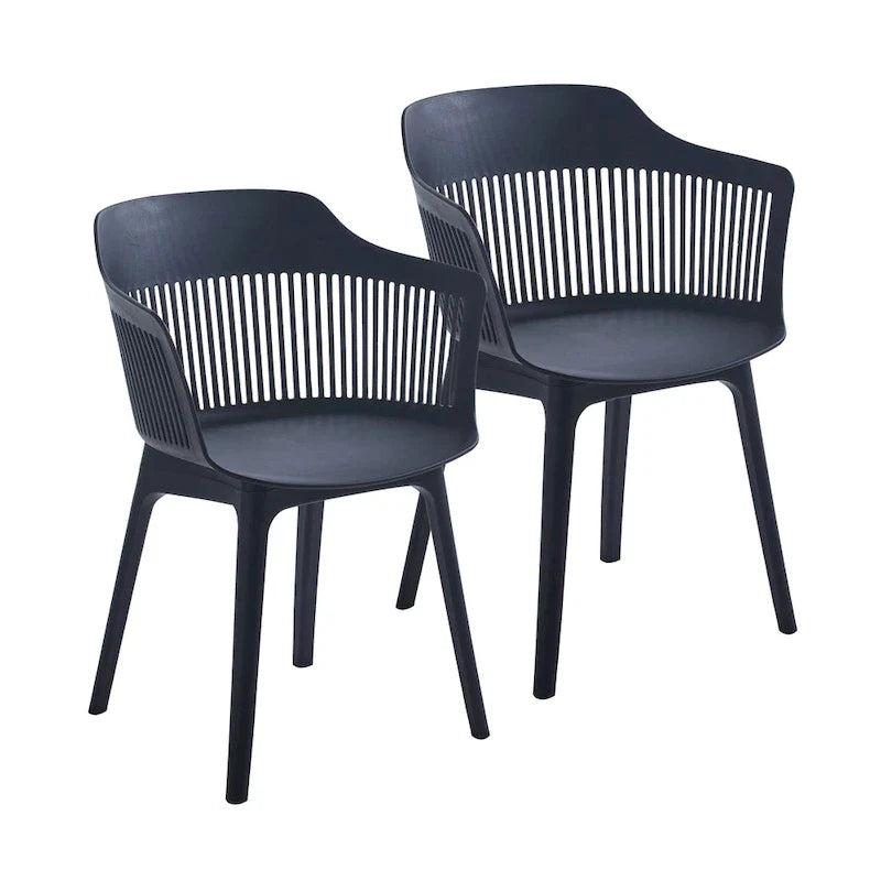 Porthos Home Palmer Set of 2 Dining Chairs with Plastic Shell and Legs 1