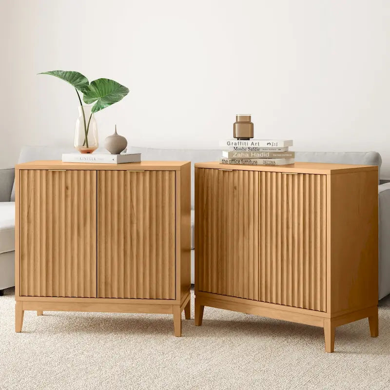 Jasper Contemporary Sideboard - Kitchen Storage Cabinet with Elegant Fluted Doors 2
