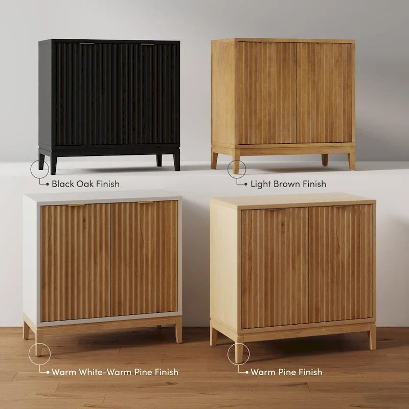 Jasper Contemporary Sideboard - Kitchen Storage Cabinet with Elegant Fluted Doors 3