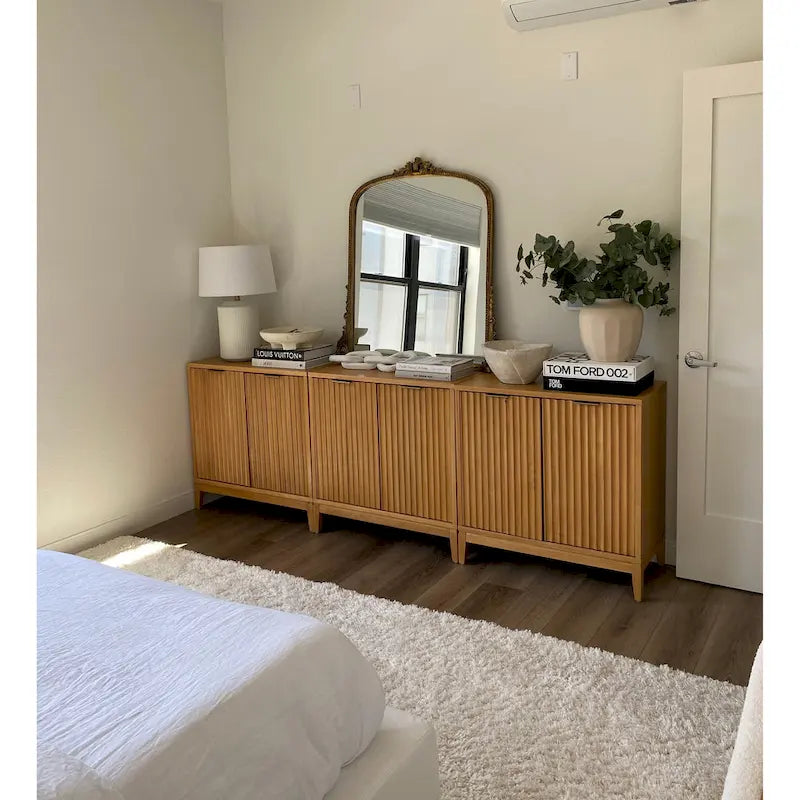 Jasper Contemporary Sideboard - Kitchen Storage Cabinet with Elegant Fluted Doors 7