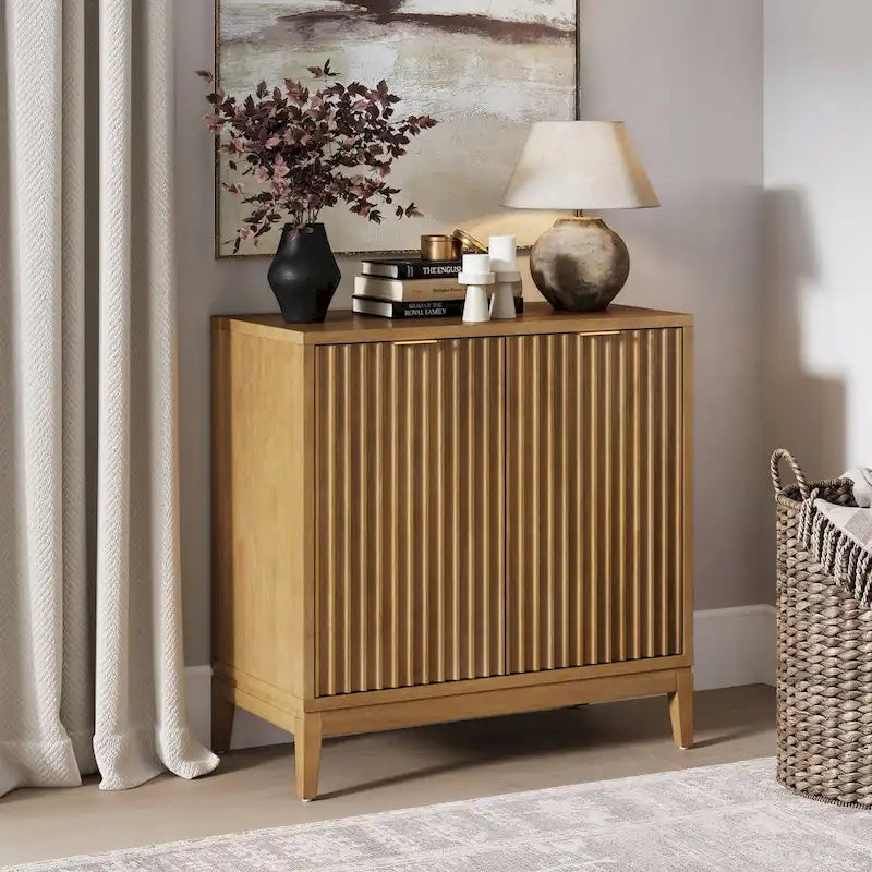 Jasper Contemporary Sideboard - Kitchen Storage Cabinet with Elegant Fluted Doors 11