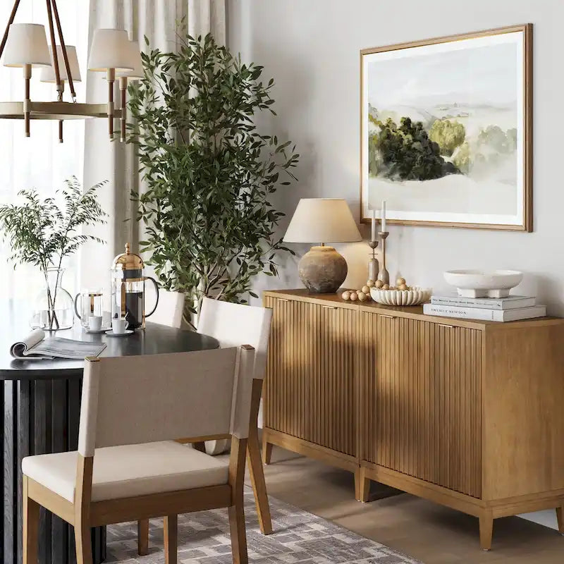 Jasper Contemporary Sideboard - Kitchen Storage Cabinet with Elegant Fluted Doors 16