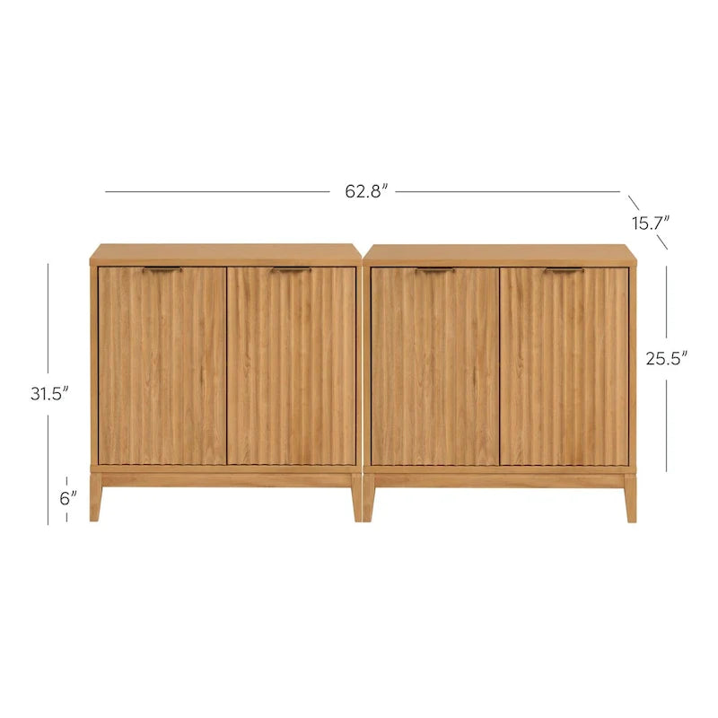 Jasper Contemporary Sideboard - Kitchen Storage Cabinet with Elegant Fluted Doors 20