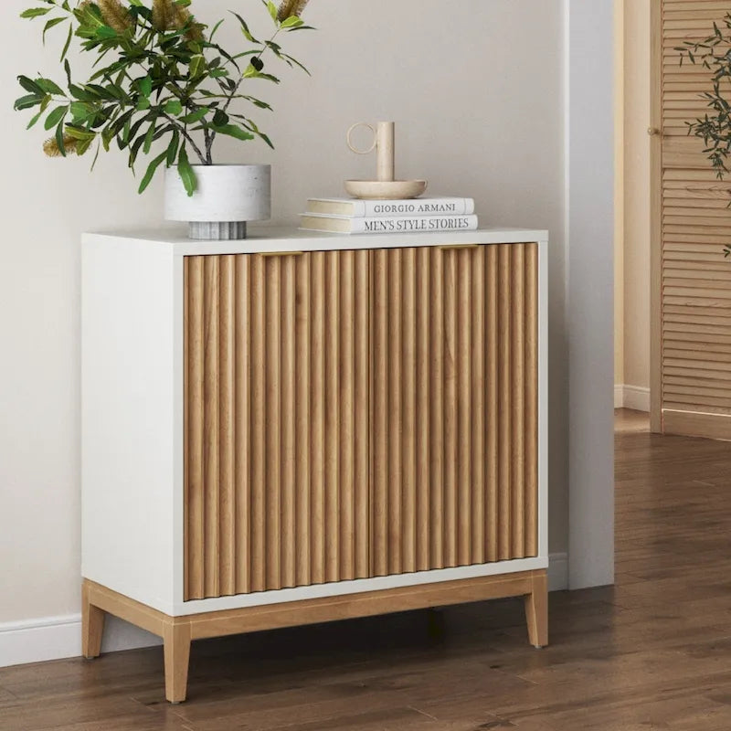 Jasper Contemporary Sideboard - Kitchen Storage Cabinet with Elegant Fluted Doors 29